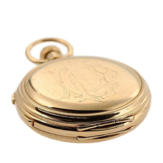 Swiss gold resettable split seconds chronograph Circa 1865