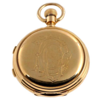 Swiss gold resettable split seconds chronograph Circa 1865