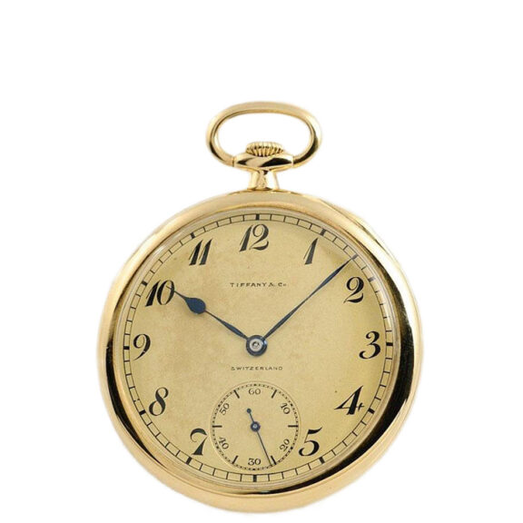 Swiss 18k gold open faced lever pocket watch Circa 1922 Swiss 18k gold open faced lever pocket watch Circa 1922
