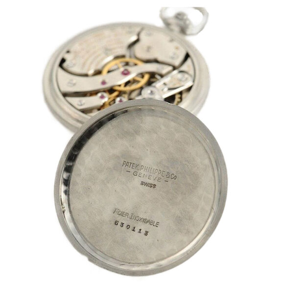 Swiss stainless steel lever watch by Patek Philippe Circa 1945 Swiss stainless steel lever watch by Patek Philippe Circa 1945