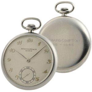 Swiss stainless steel lever watch by Patek Philippe Circa 1945