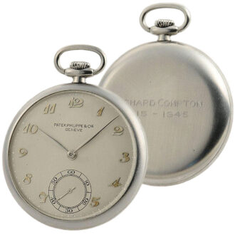 Swiss stainless steel lever watch by Patek Philippe Circa 1945