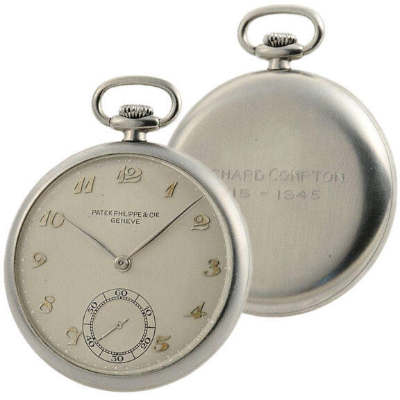 Swiss stainless steel lever watch by Patek Philippe Circa 1945