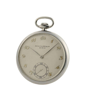 Swiss stainless steel lever watch by Patek Philippe Circa 1945