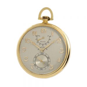 Swiss watch with eight day power reserve indicator Circa 1910