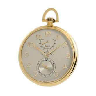 Swiss watch with eight day power reserve indicator Circa 1910