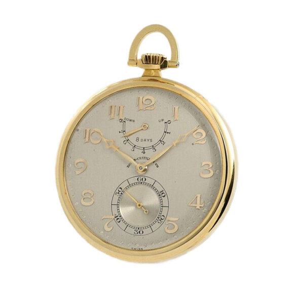 Swiss watch with eight day power reserve indicator Circa 1910