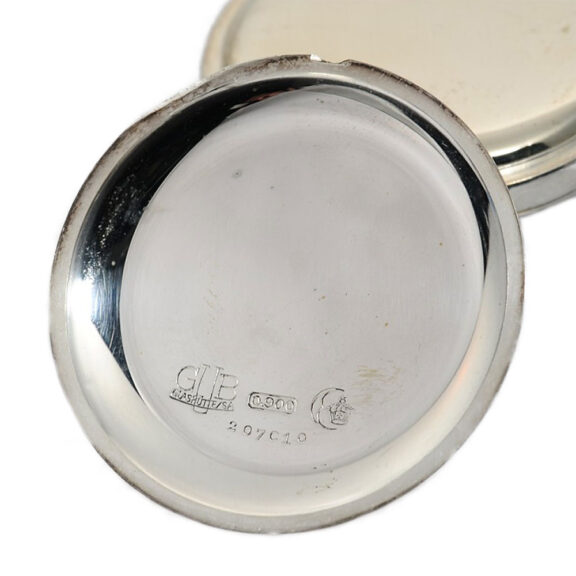 German silver Glashütte deck watch with silver watch chain Circa 1950 German silver Glashütte deck watch with silver watch chain Circa 1950