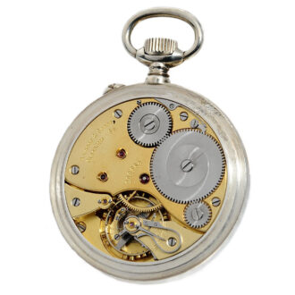 German silver Glashütte deck watch with silver watch chain Circa 1950