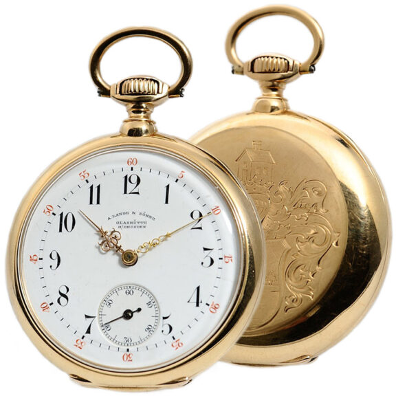German gold antimagnetic Glashütte pocket watch Circa 1894