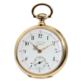 German gold antimagnetic Glashütte pocket watch Circa 1894