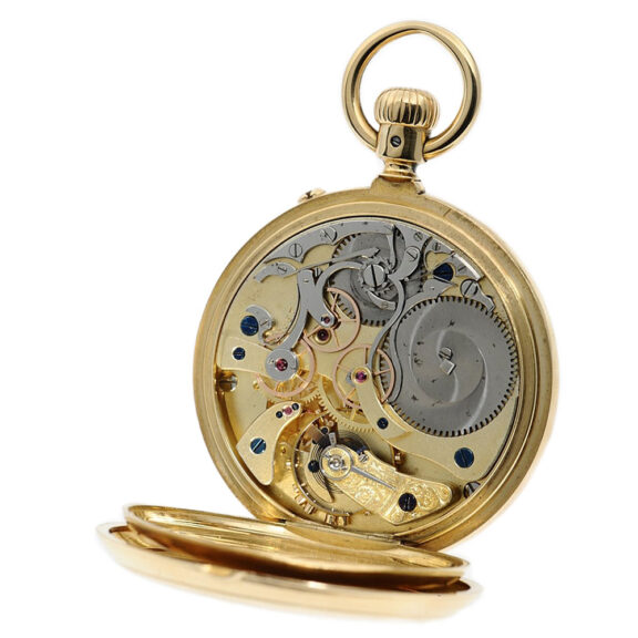 German rare and early 18k gold chronograph with date Circa 1880 German rare and early 18k gold chronograph with date Circa 1880