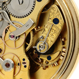 German gold pocket watch with chronograph Circa 1881