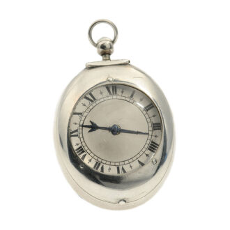 English silver oval pre balance spring puritan verge watch Circa 1640
