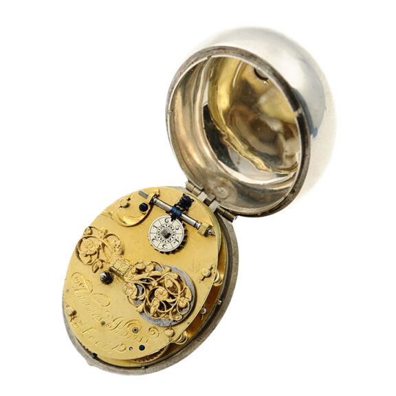 English silver oval pre-balance spring puritan verge watch Circa 1640 English silver oval pre-balance spring puritan verge watch Circa 1640