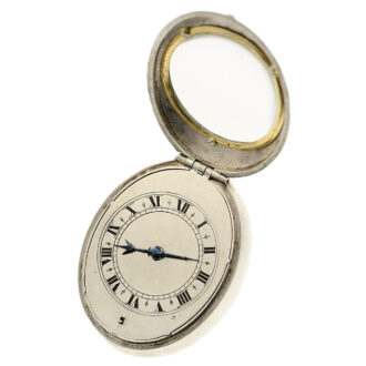 English silver oval pre-balance spring puritan verge watch Circa 1640