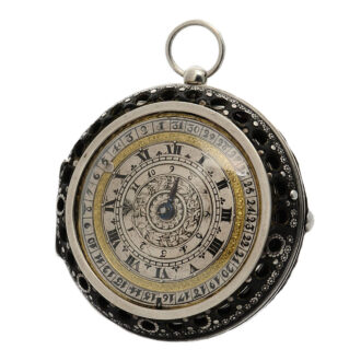Rare and early English silver pair cased date watch Circa 1660
