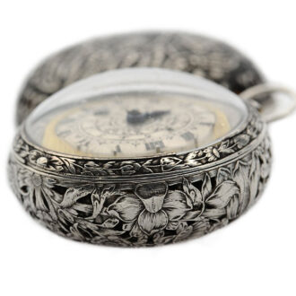 Rare and early English silver pair cased date watch Circa 1660