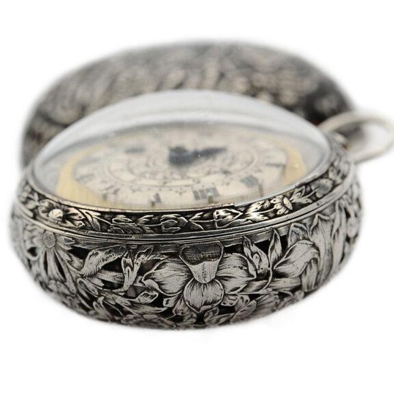 Rare and early English silver pair cased date watch Circa 1660 Rare and early English silver pair cased date watch Circa 1660