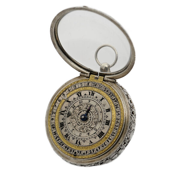 Rare and early English silver pair cased date watch Circa 1660 Rare and early English silver pair cased date watch Circa 1660