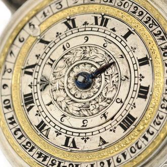 Rare and early English silver pair cased date watch Circa 1660