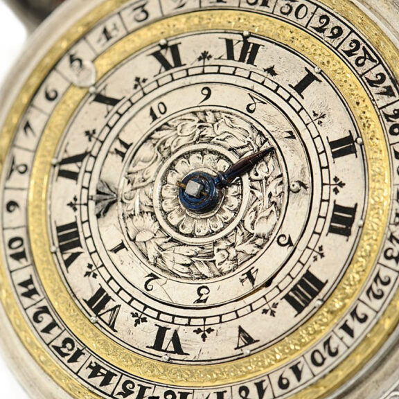 Rare and early English silver pair cased date watch Circa 1660 Rare and early English silver pair cased date watch Circa 1660