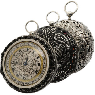 Rare and early English silver pair cased date watch Circa 1660
