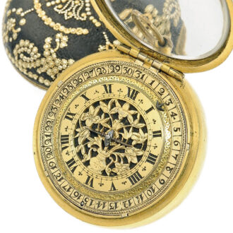 English single-handed pair-cased verge pocket watch Circa 1650