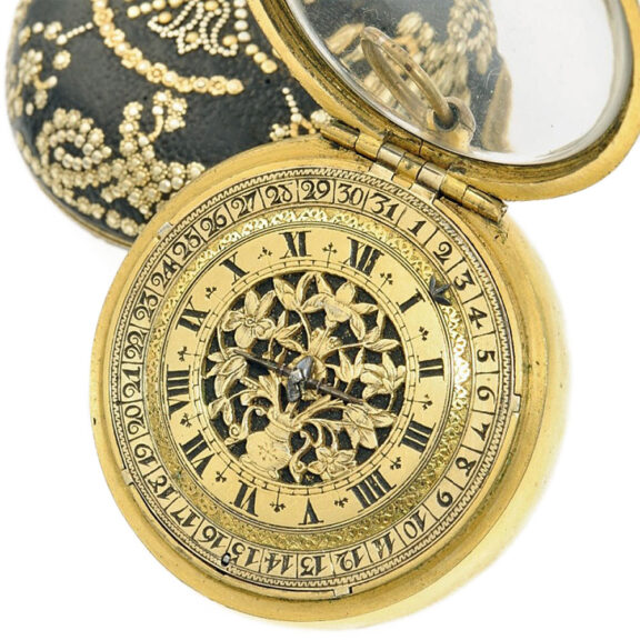 English single-handed pair-cased verge pocket watch Circa 1650 English single-handed pair-cased verge pocket watch Circa 1650