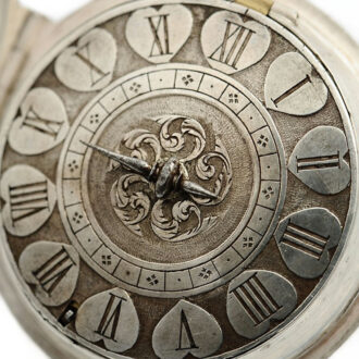 French silver one-handed verge pocket watch Circa 1680