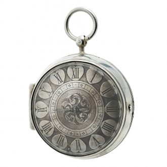 French silver one-handed verge pocket watch Circa 1680