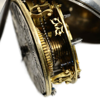Dutch one-handed pair cased verge pocket watch Circa 1680