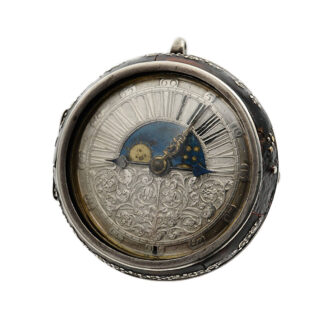 German verge clock watch with day and night indicator Circa 1690