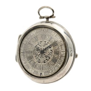 English silver pair cased verge pocket watch Circa 1700