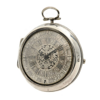 English silver pair cased verge pocket watch Circa 1700