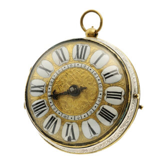 French verge pocket watch with central winding Circa 1695