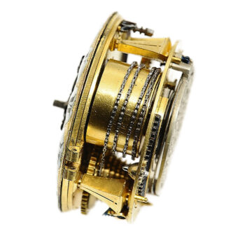French verge pocket watch with central winding Circa 1695