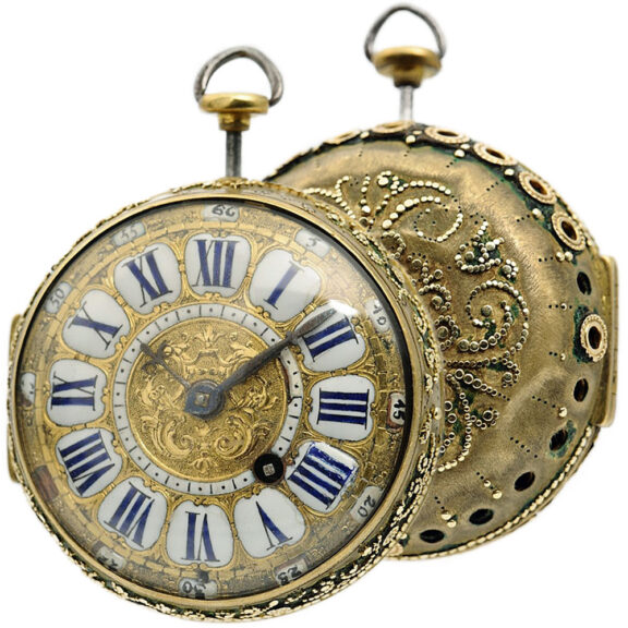 French quarter repeater with mock pendulum Circa 1700