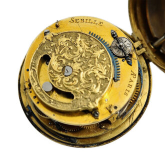 French quarter repeater with mock pendulum Circa 1700