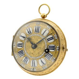 Heavy French decorative verge pocket watch Circa 1710