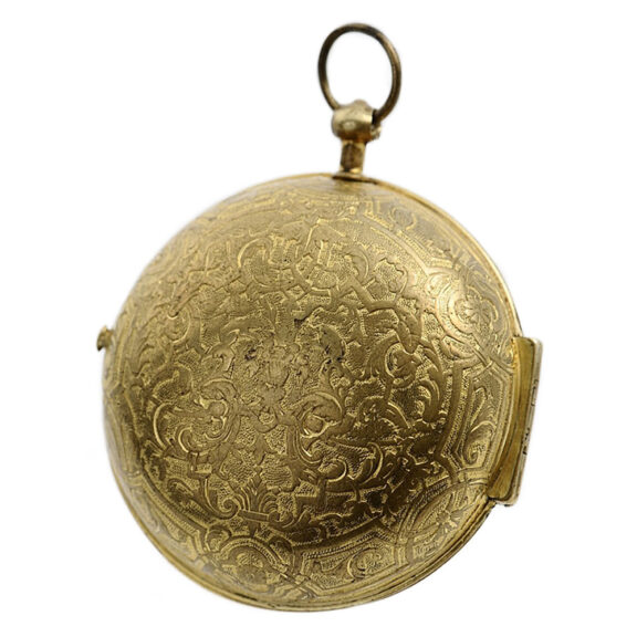 French decorative brass verge pocket watch Circa 1700 French decorative brass verge pocket watch Circa 1700