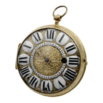 French decorative brass verge pocket watch Circa 1700 French decorative brass verge pocket watch Circa 1700