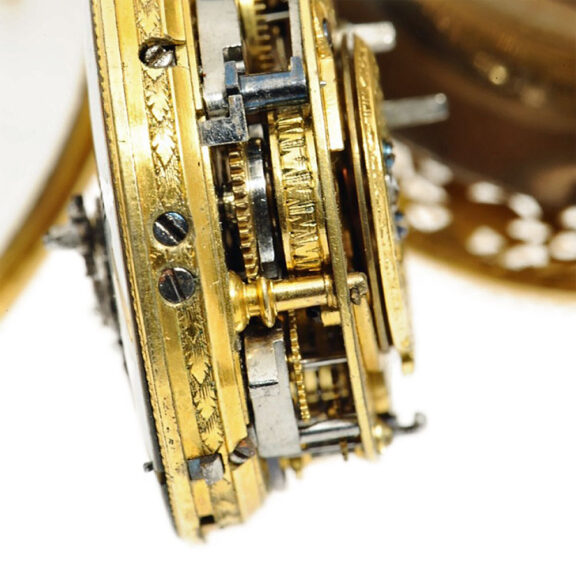 English Repoussé verge watch with quarter repeater Circa 1730 English Repoussé verge watch with quarter repeater Circa 1730