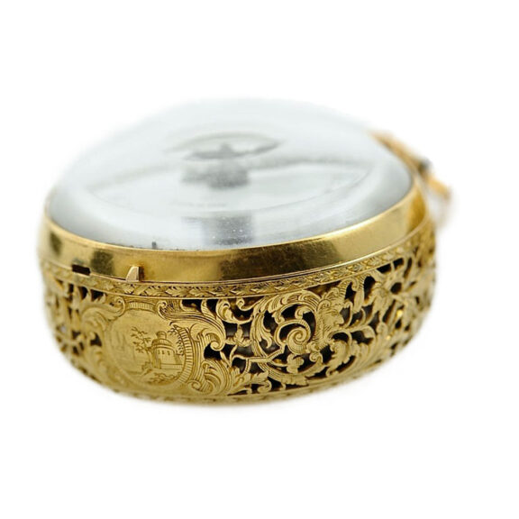 English Repoussé verge watch with quarter repeater Circa 1730 English Repoussé verge watch with quarter repeater Circa 1730