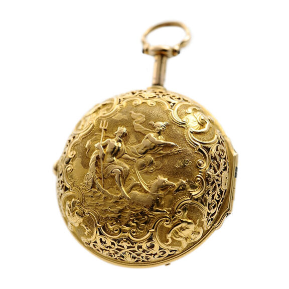 English Repoussé verge watch with quarter repeater Circa 1730 English Repoussé verge watch with quarter repeater Circa 1730