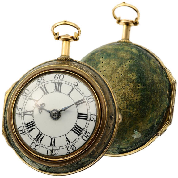 English quarter repeating pair-cased pocket watch Circa 1750