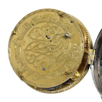 Rare Irish silver verge watch with mock pendulum Circa 1730