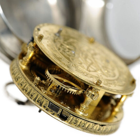 Rare Irish silver verge watch with mock pendulum Circa 1730 Rare Irish silver verge watch with mock pendulum Circa 1730