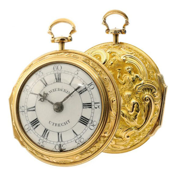 Dutch decorative watch with repoussé decoration Circa 1759