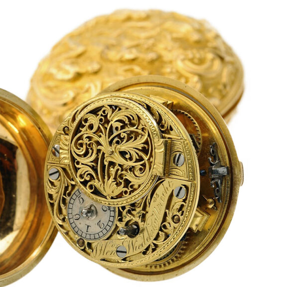 Dutch decorative watch with repoussé decoration Circa 1759 Dutch decorative watch with repoussé decoration Circa 1759